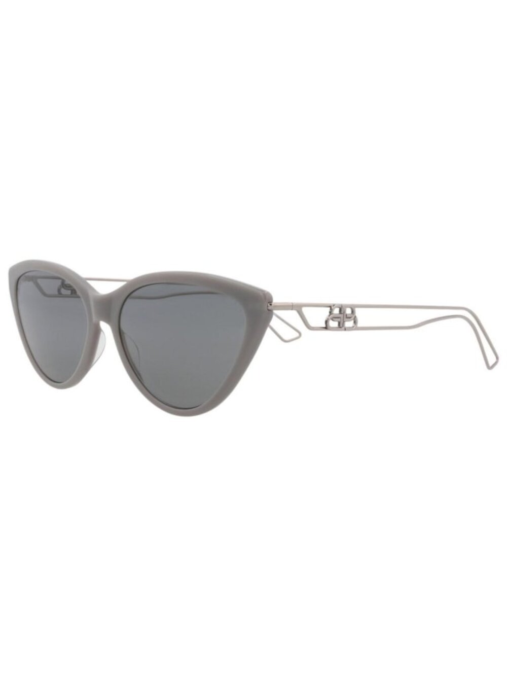 New Balenciaga Womens Cat Eye Grey Ruthenium Grey Fashion Designer Sunglasses